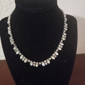Kramer New York brand, clear stone necklace, vintage